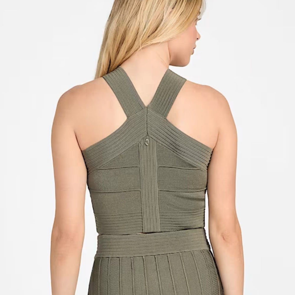 GUESS Bandage Crop Top Olive Green NEW!!!! - Picture 4 of 7